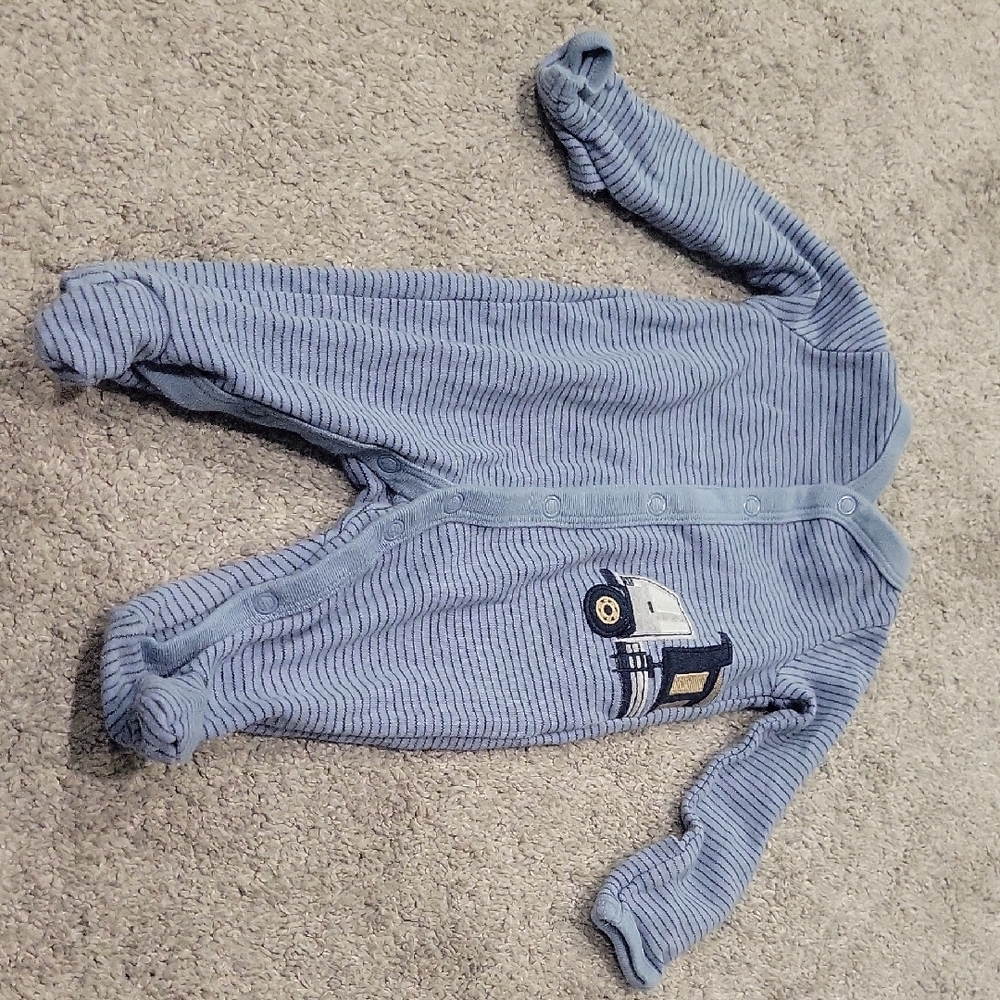 Carter's Blue Footies One Piece with Cozy Design